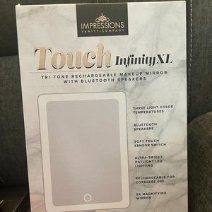 Touch Infinity XL LED Makeup Mirror with Bluetooth